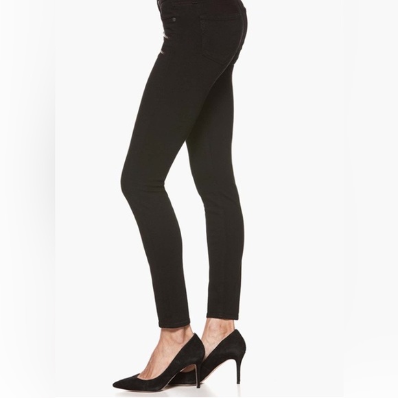 PAIGE edgemont black skinny zipper jean - Picture 2 of 14